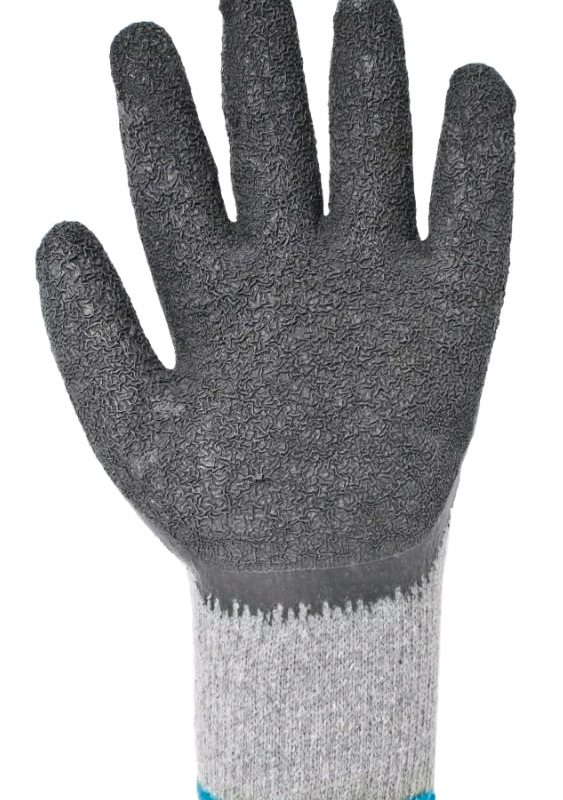 LUVA PROTECAO LATEX CORRUGADO NYLON CINZA G ref. 018264