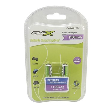 PILHA RECARREGAVEL PALITO    AAA C/ 2PC 1100MAH ref. 018272