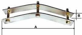 FERRAGEM P/ MADEIRA CUMEEIRA CURVA 1/2 X 3.1/2 ref. 018489