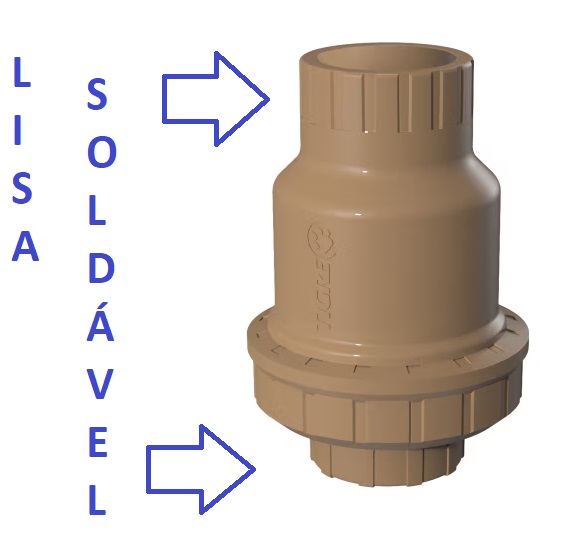 VALVULA RETENCAO SOLDAVEL AGUA 60MM UNIVERSAL ref. 025941