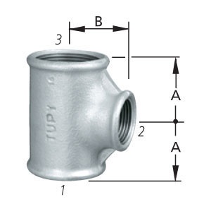TUPY TEE      FERRO GALV. RED. B 1 X 1/2 ref. 018860