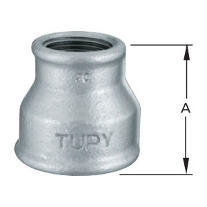 TUPY LUVA     FERRO GALV. L RED. 1.1/2 X 1.1/4 ref. 020375