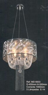 LUMINARIA  PROMO PEND.LUSTRE R.MD 6933 5 LAMP. E14 ref. 019028