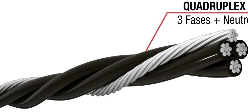 FIO CABO ALUMINIO C QUADRIPLEX  95MM 3 F + 1 N ref. 022520