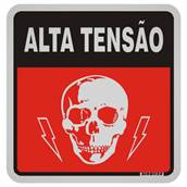 PLACA SINAL.AL.12X12 ALTA TENSAO ref. 019539