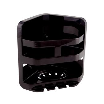 PORTA SHAMPOO CANTO P/ BANHEIRO KANT2 21X14 PRETO ref. 019838