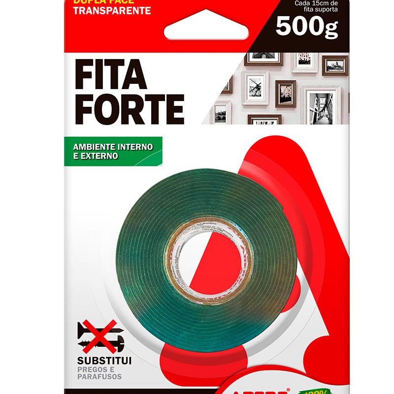 FITA DUPLA FACE  ADERE FORTE  12MM X    2MT FINA ref. 020116