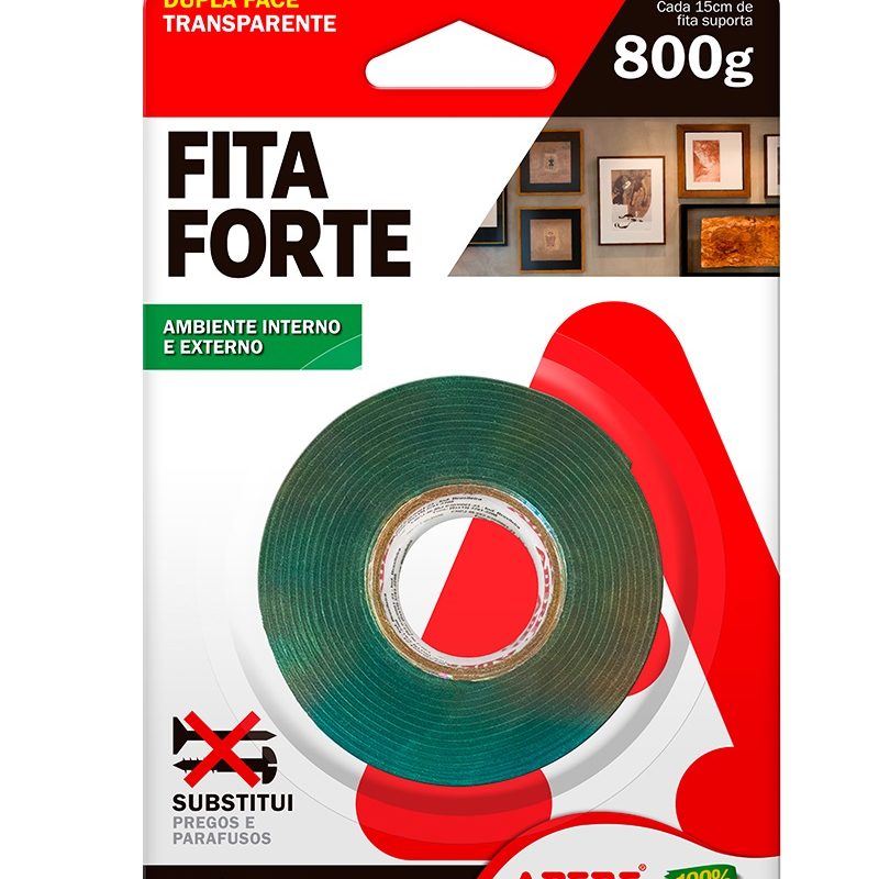FITA DUPLA FACE  ADERE FORTE  19MM X    2MT LARGA ref. 020117