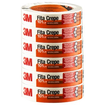 FITA CREPE 101 USO GERAL 3M A ESTREITA 18MMX50MT ref. 020163