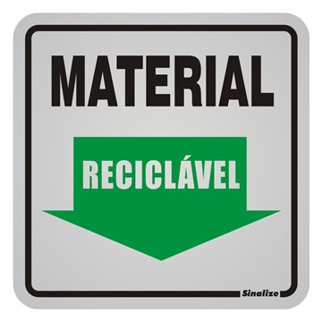 PLACA SINAL.AL.12X12 MAT.RECICLAVEL ref. 020379