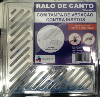 RALO LINEAR DE CANTO ABS 21X21 VEDADO CROMADO ref. 020417