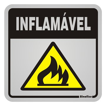 PLACA SINAL.AL.12X12 INFLAMAVEL ref. 020706
