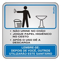 PLACA SINAL.AL.15X15 SANIT.MASCULINO PROCEDIMENTOS ref. 021166