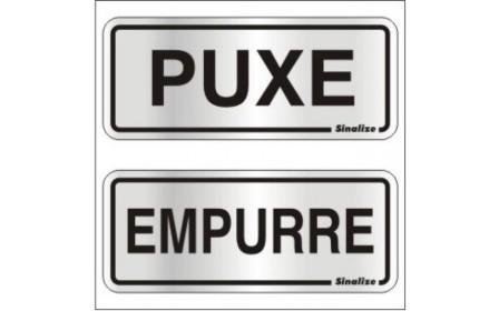 PLACA SINAL.AL.06X15 PUXE/EMPURRE 2P ref. 021283