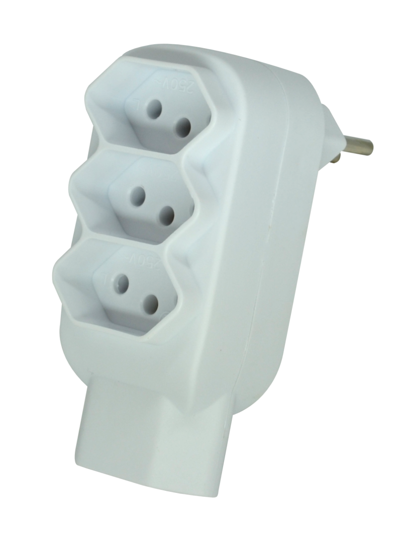 PINO ADAPTADOR  4 SAIDAS 2P+T 10A EXATRON ref. 021299