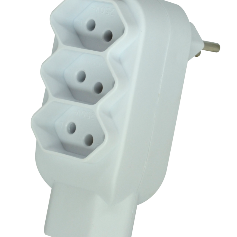 PINO ADAPTADOR  4 SAIDAS 2P+T 10A EXATRON ref. 021299
