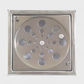 GRELHA INOX QUAD. 100 C/ CAIXILIO C/ PARAF. CLARINOX ref. 021382