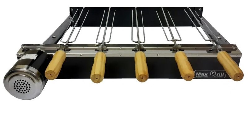 GIRAGRILL KIT 5 ESPETOS EM ACO BAIXO 127V SM 078 ref. 021935