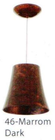 LUMINARIA PENDENTE MARMORIZADA MARROM DARK ref. 021958