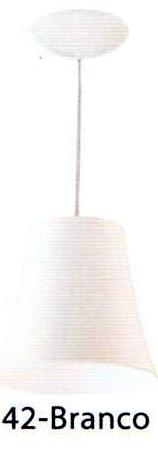 LUMINARIA PENDENTE LISO BRANCO ref. 021959