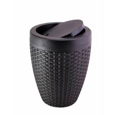 LIXEIRA PLASTICO CESTO MULTIUSO RATTAN 6LT CHUMBO ref. 022064