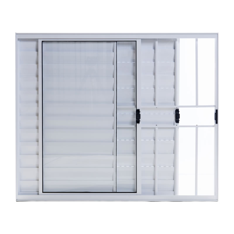VENEZIANA ALUM-ESAL 3F-100X150 C/ GRADE BRANCA ref. 022176