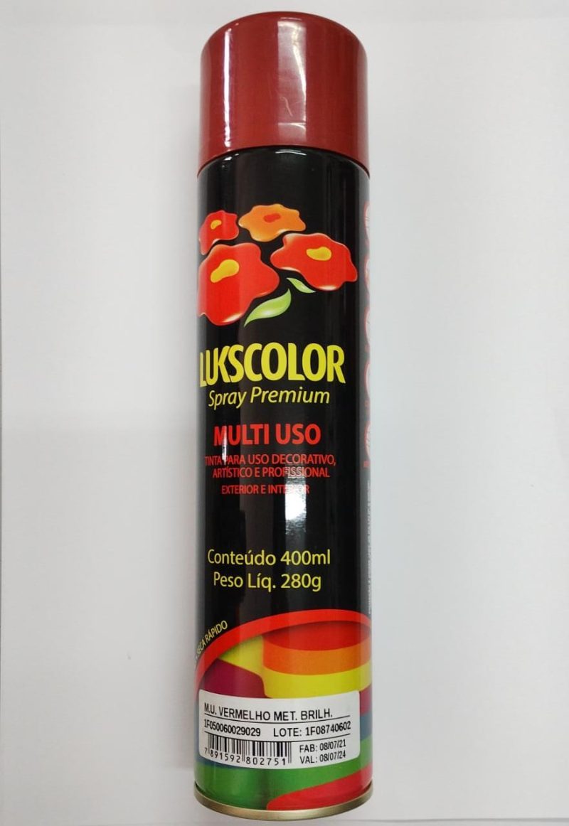 SPRAY LUKS VERMELHO METALICO 400ML ref. 022989