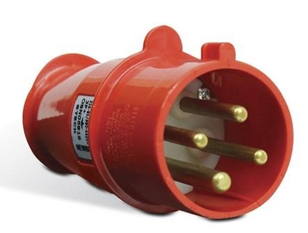 PINO MACHO STECK 3P+T 16A 380V VERMELHO 4076 ref. 023255