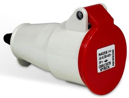 PINO FEMEA STECK.3P+T 32A 380V VERMELHO 4256 ref. 023257