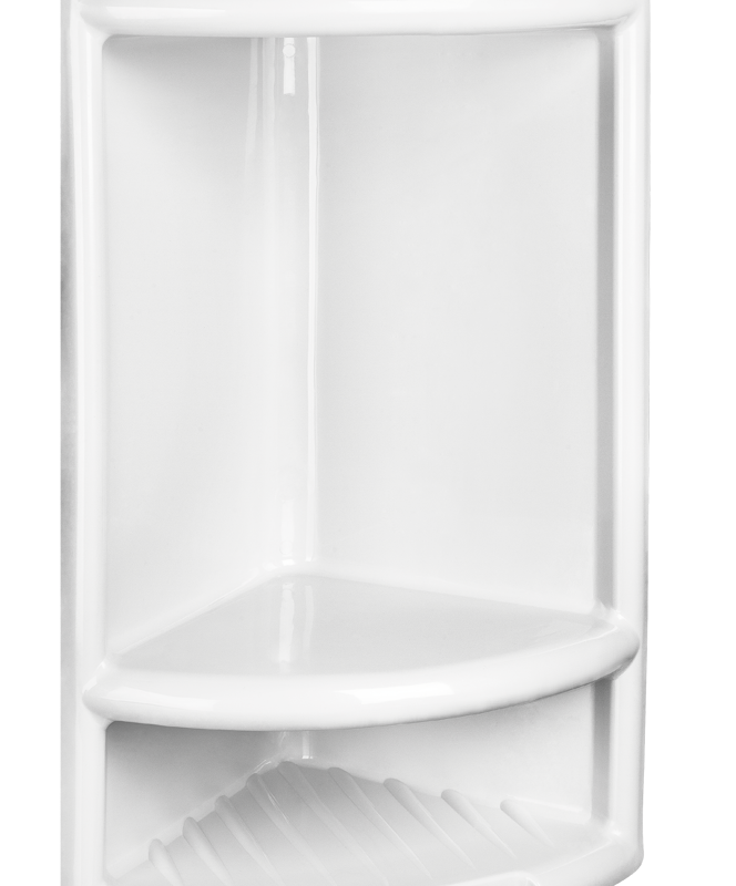 PORTA SHAMPOO CANTO P/ BANHEIRO HERC 4010 BRANCA ref. 023588