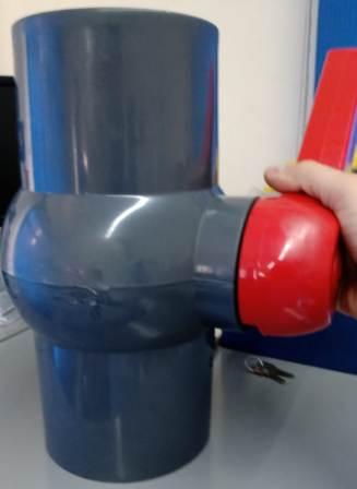 REGISTRO ESFERA PVC 110MM SOLDAVEL CINZA ref. 023640