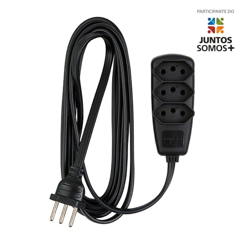 EXTENSAO ELETR. 10A DAN.NBR 2P+T 10 MTS PRETA ref. 023781