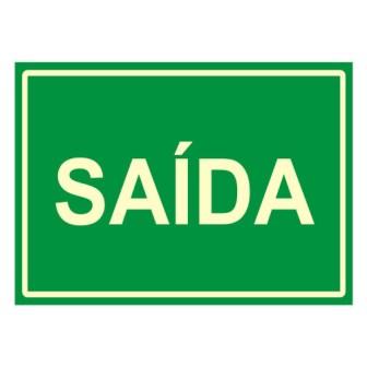 PLACA SINAL. PVC FLUOR 20X30 SAIDA 250BM ref. 023840