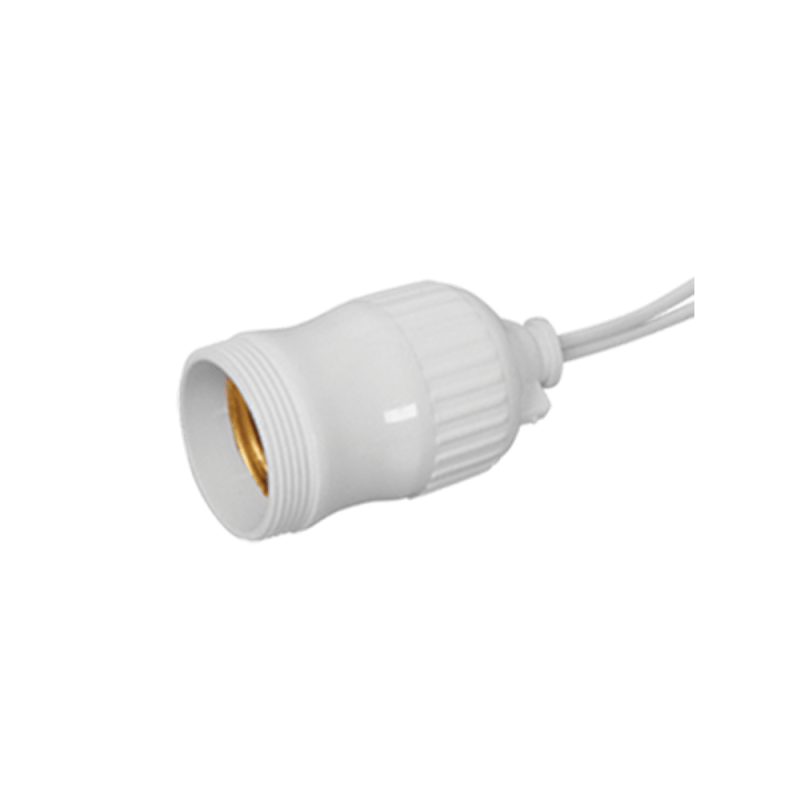SOQUETE PLAST.E-27 L C/RABICHO ILUMI BRANCO 1612 ref. 023868