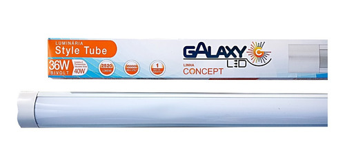LUMINARIA SLIMLED 36W 6500K BRANCA BIV 120CM ref. 024209