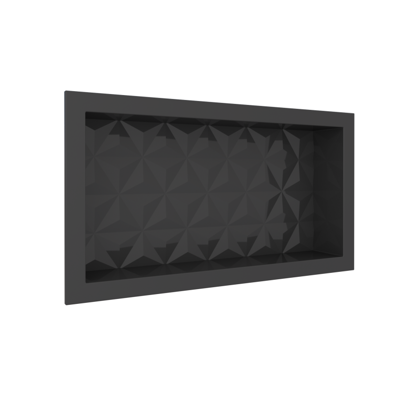 NICHO BANHEIRO MULTI 60X30 PRETO     TEXT TRIANGULO ref. 024400