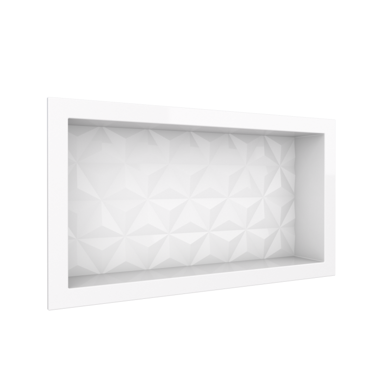 NICHO BANHEIRO MULTI 60X30 BRANCO TEXT TRIANGULO ref. 024401