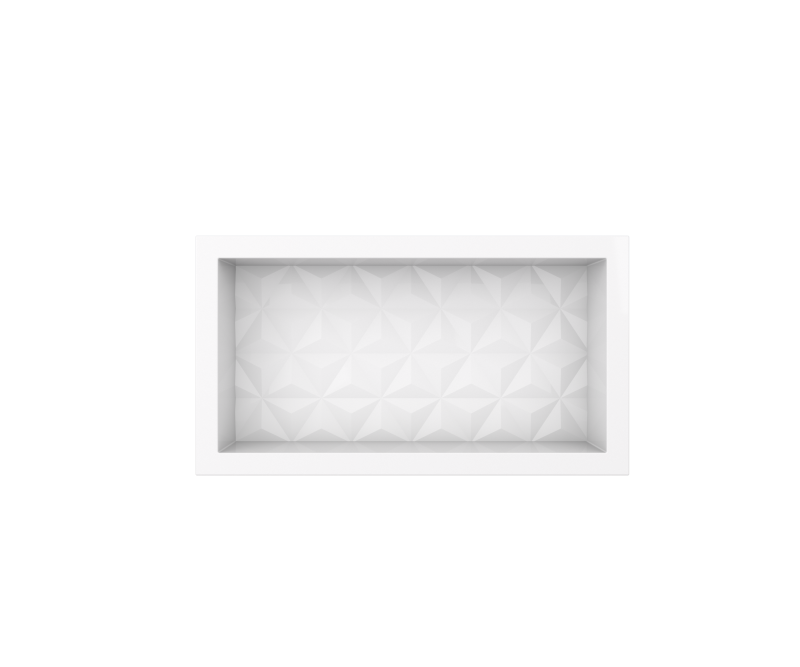 NICHO BANHEIRO MULTI 60X30 BRANCO TEXT TRIANGULO ref. 024401 - Imagem 3