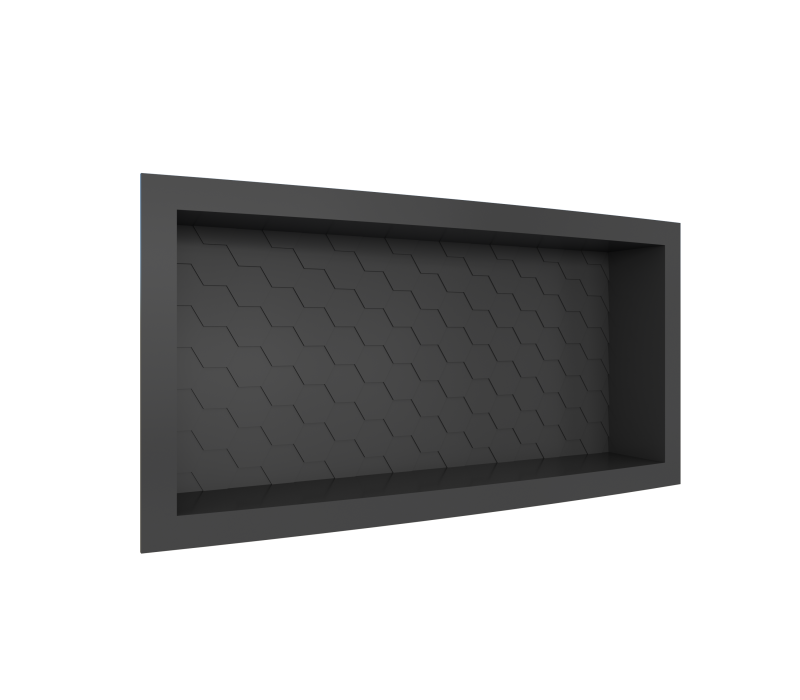NICHO BANHEIRO ABS INJETADO MAX 660MM PRETO ref. 024403