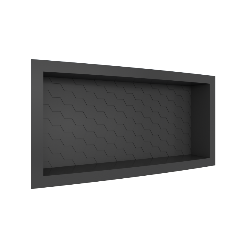 NICHO BANHEIRO ABS INJETADO MAX 660MM PRETO ref. 024403