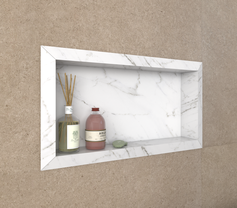 NICHO BANHEIRO DIAMANTE 40X30 PORCEL. BRANCO ref. 024404 - Imagem 2