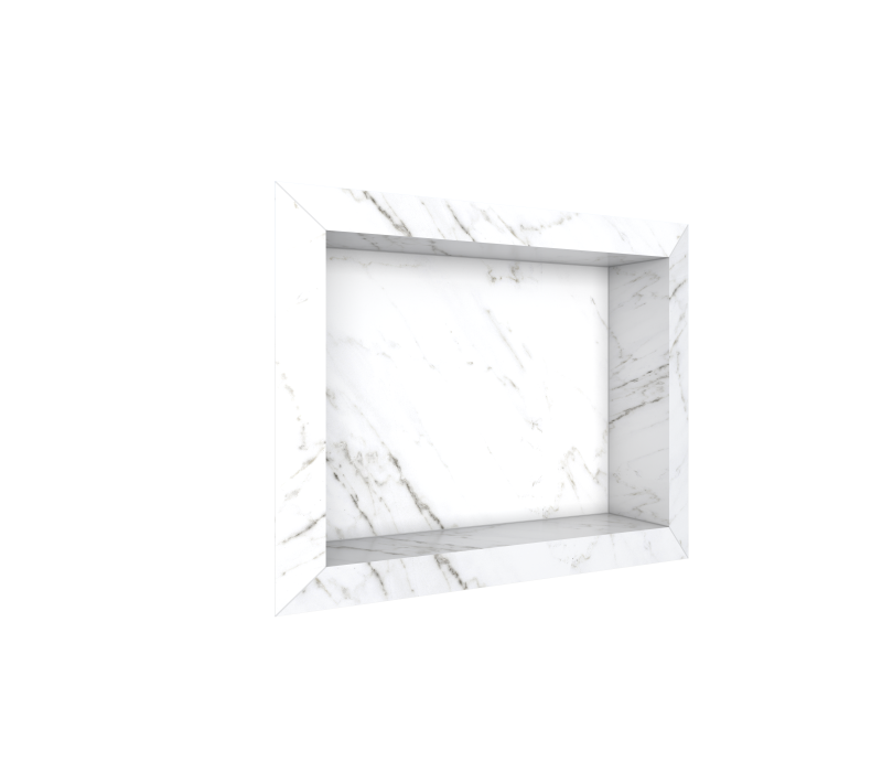 NICHO BANHEIRO DIAMANTE 40X30 PORCEL. BRANCO ref. 024404