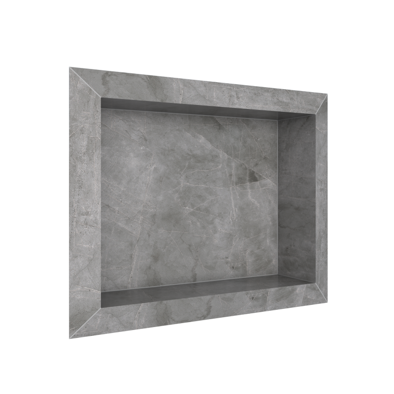 NICHO BANHEIRO DIAMANTE 40X30 PORCEL. CINZA ref. 024405