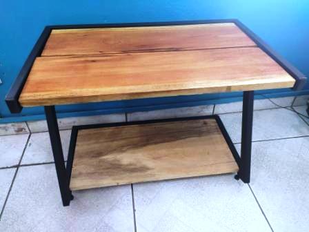 MESA METALON ARTESANAL 40X70 PRTO ref. 024558