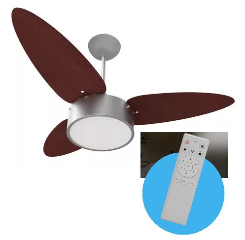 VENTO TETO V.SOL MAD-P/2 LAMP.FHARO BIV C/ CONTROLE ref. 024762