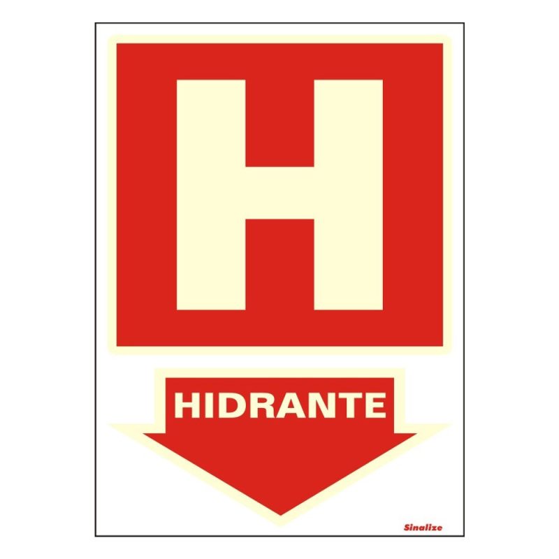 PLACA SINAL. PVC FLUOR 20X30 HIDRANTE 250BE ref. 024847
