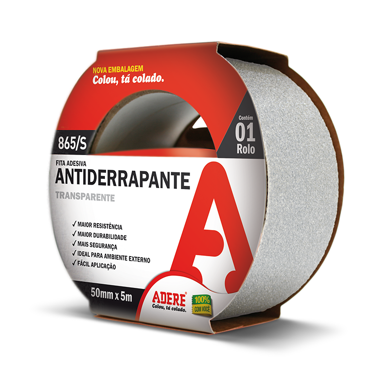 FITA ANTIDERRAPANTE ADERE TRANSP. 865S 50MM X 05 MT ref. 024957