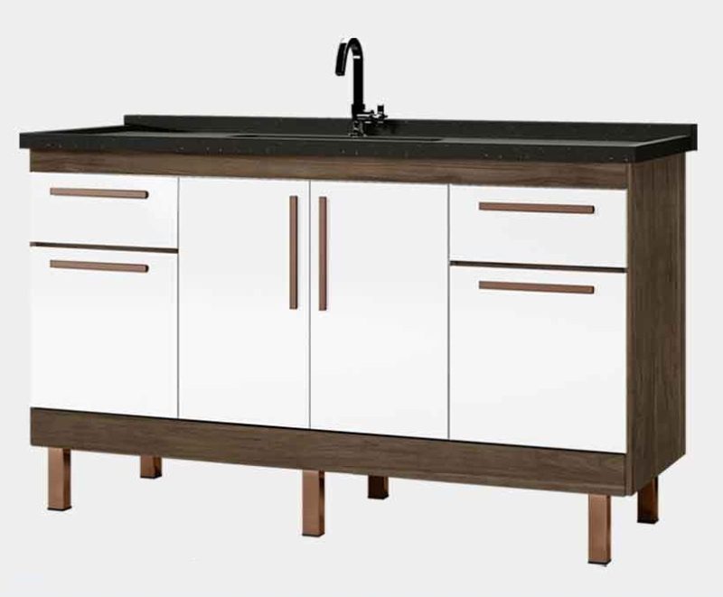 GAB. COZ. MAD. 150 MDF ATENAS AVELATO-BRANCO ref. 024982