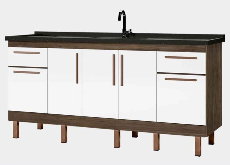 GAB. COZ. MAD. 180 MDF ATENAS AVELATO-BRANCO ref. 024983