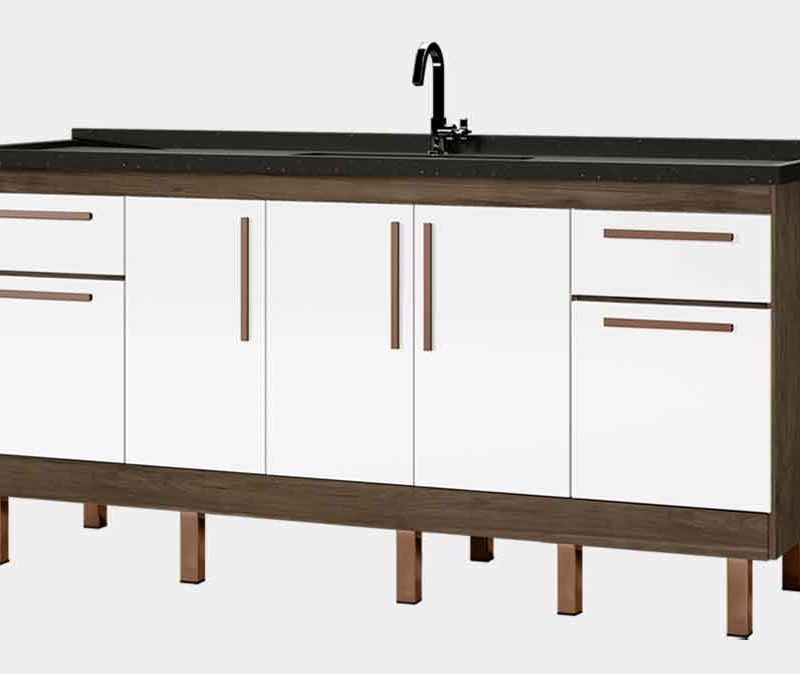 GAB. COZ. MAD. 180 MDF ATENAS AVELATO-BRANCO ref. 024983